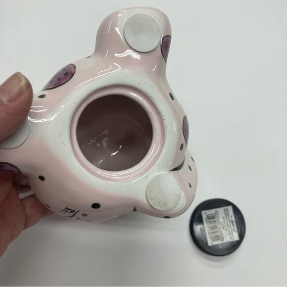 Ganz Meowberry Handpainted Cat Bank with Strawberries Signed by Pati Ceramic - Picture 11 of 16